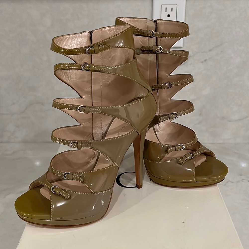 Casadei Beautiful Buckle Bootie with side zipper